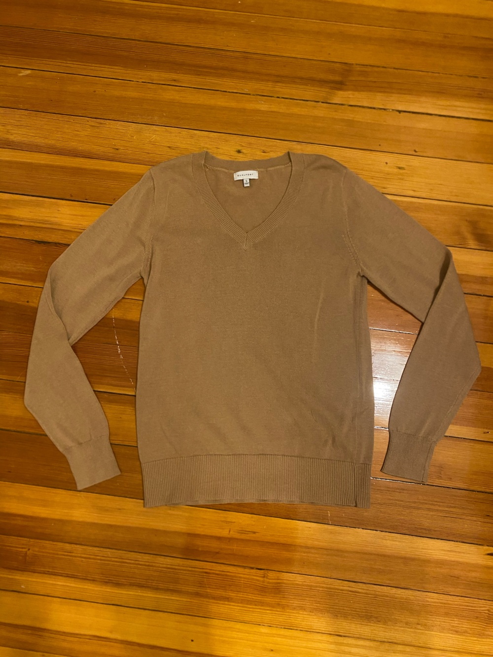 Caramel brown V-Neck Sweater